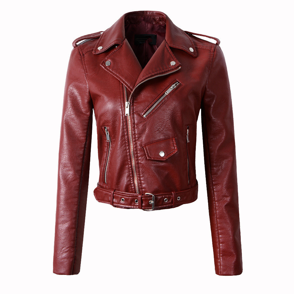 Direct Autumn And Winter Women's Leather Jacket Korean Slim Women's Leather Jacket Fashion Women's